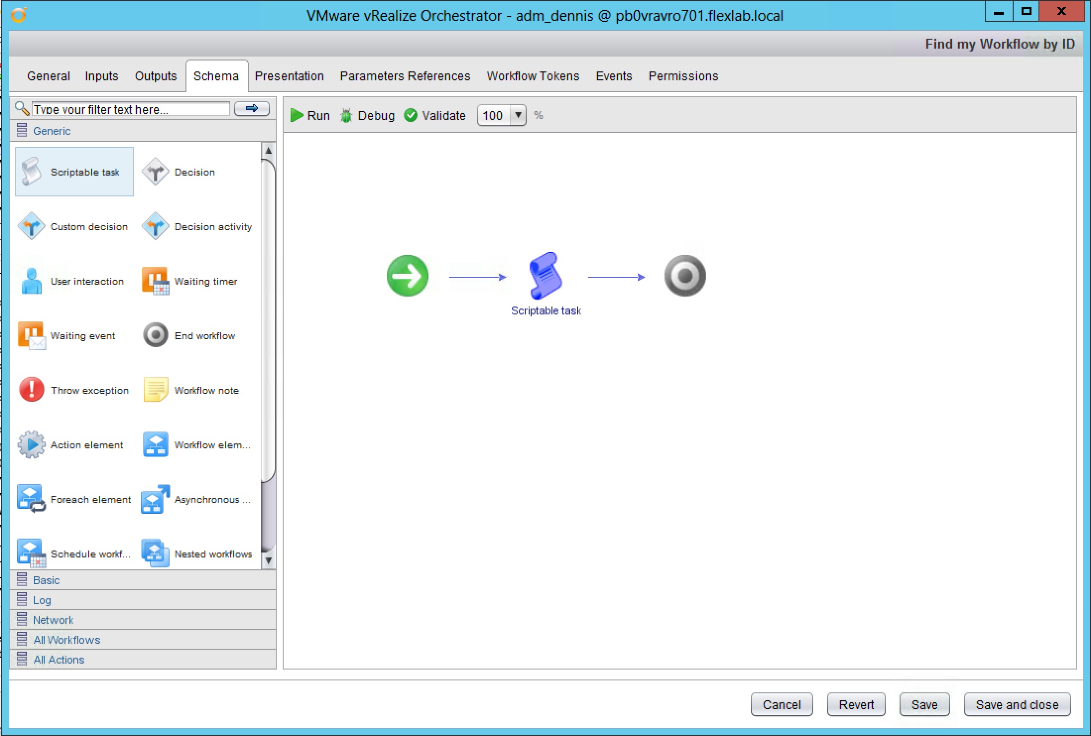 new schema - add scriptable task