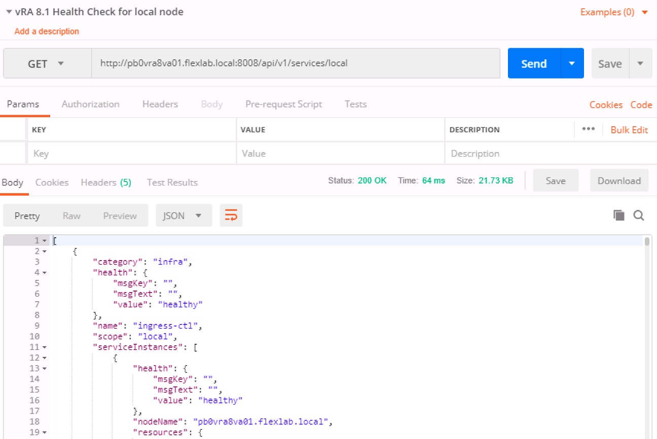 Hero image for: How to monitor vRA 8.1 via the api